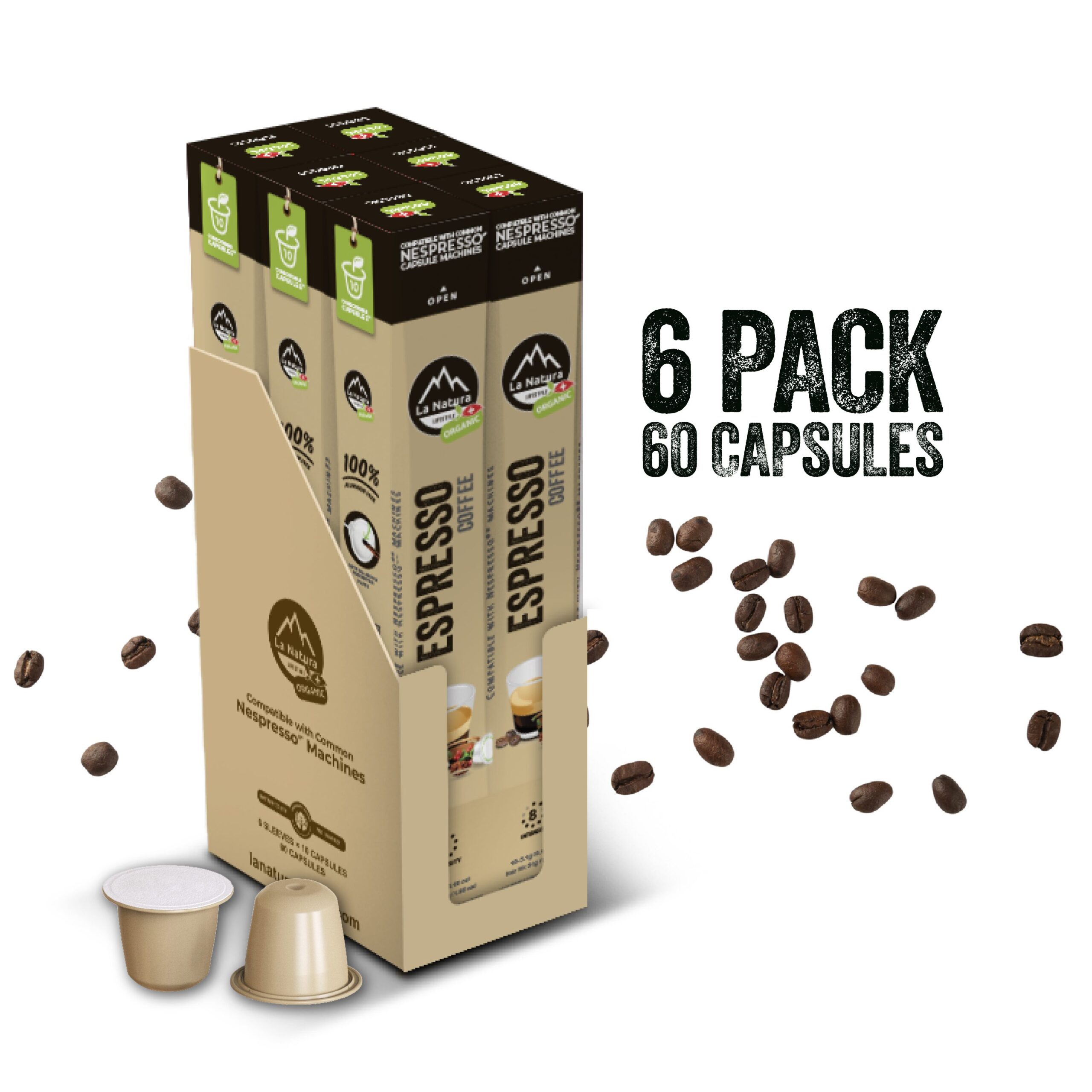 La Natura Organic Coffee Capsules - Espresso
