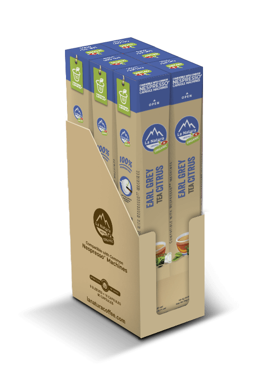 La Natura Organic Tea Capsules - Earl Grey Citrus - Carton