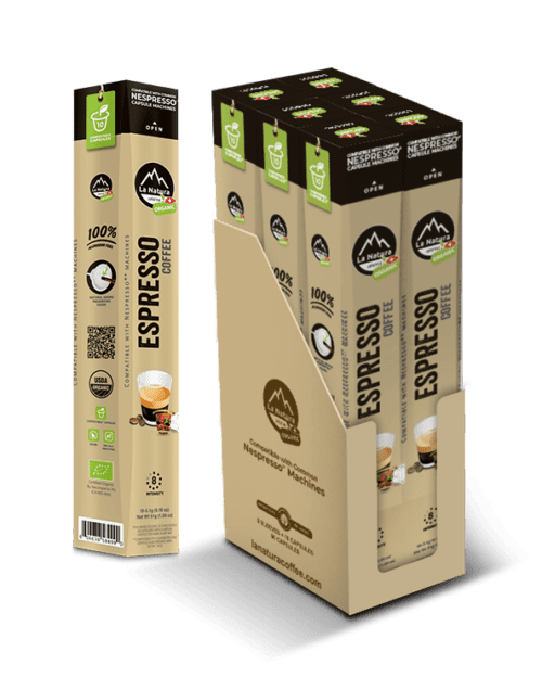 La Natura Organic Coffee Capsules - Espresso Roast - Combo