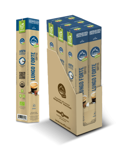 La Natura Organic Coffee Capsules - Lungo Forte Roast - Combo