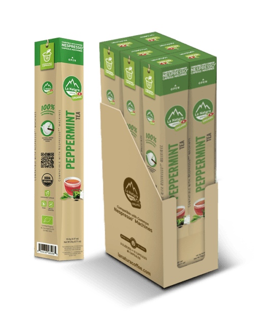 La Natura Organic Tea Capsules - Peppermint Green Tea - Combo