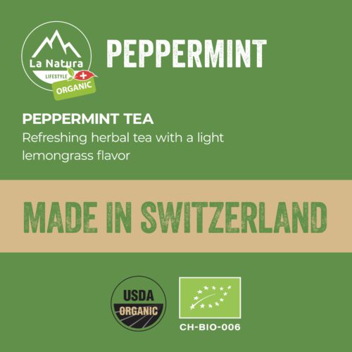 Peppermint Green Tea - Made in Switzerland