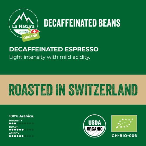 La Natura Decaffeinato Coffee - Made in Switzerland