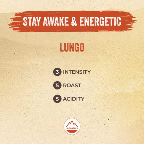 Lungo Roast of La Natura Stay Awake and Energetic Coffee